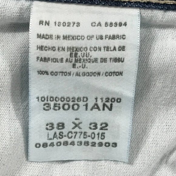 Wrangler Rugged Wear Relaxed Fit Blue Denim Jeans Tag Size 38x32 - Picture 10 of 11